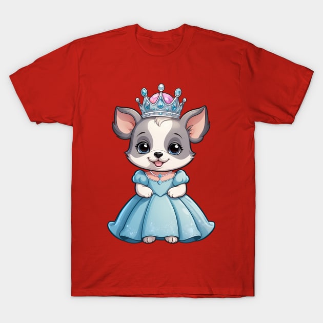 Cute Cartoon Puppy in Blue Dress and Pink Shoes T-Shirt by Leon Star Shop